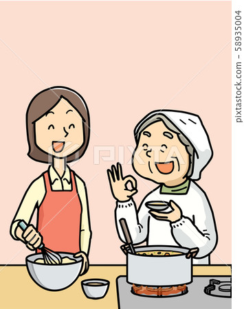 Elderly | grandmother | grandmother | parent and child | mother | Elderly | grandmother | grandmother | parent and child | mother | 58935004