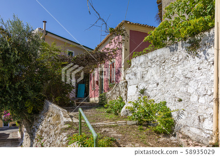 In the streets of Pelekas village on Corfu island In the streets of Pelekas village on Corfu island 58935029
