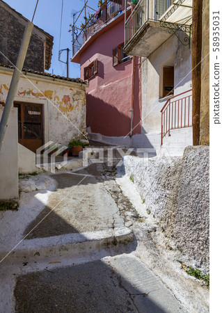 In the streets of Pelekas village on Corfu island In the streets of Pelekas village on Corfu island 58935031