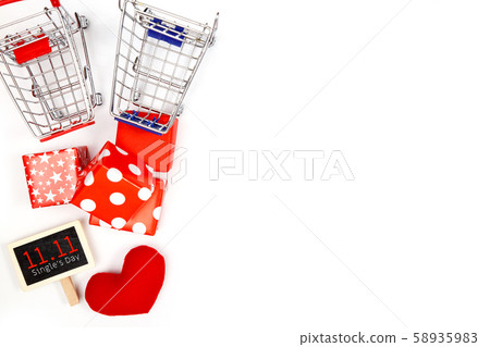 Online shopping of China, 11.11 single's day sale concept. Online shopping of China, 11.11 single's day sale concept. 58935983