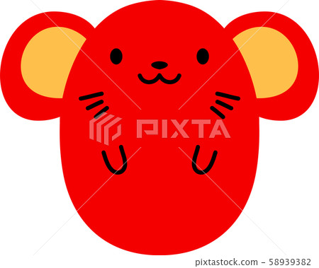 Mouse face character new year's place cute mascot Mouse face character new year's place cute mascot 58939382