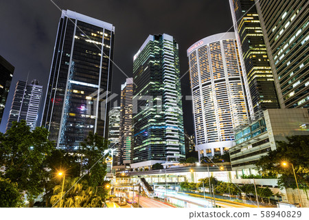 Hong Kong Modern business buildings in China, Asia. Hong Kong Modern business buildings in China, Asia. 58940829
