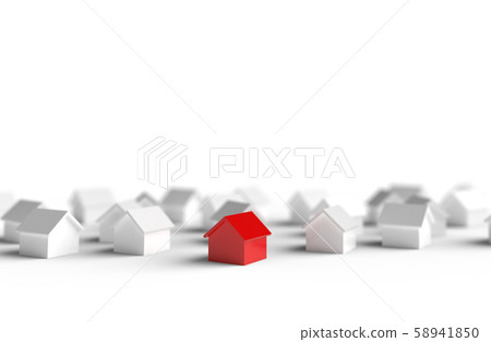 Group of blurred house on white background. Group of blurred house on white background. 58941850
