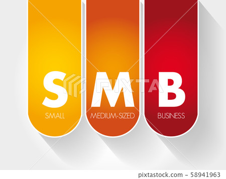 SMB - Small and Medium-Sized Business acronym - Stock Illustration ...