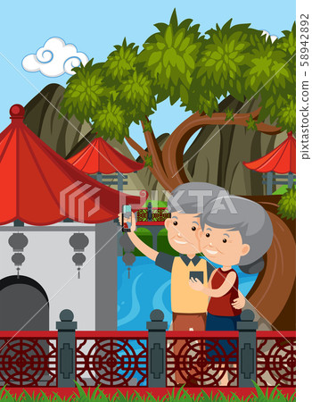 Elderly Couple Visit China Elderly Couple Visit China 58942892