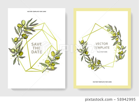 Olive tree in a vector style isolated. Green engraved ink art. 58942995