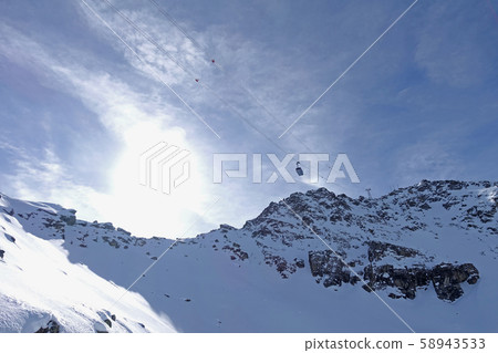 St. Moritz Corvatsch, winter ski resort in Switzerland 58943533