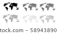 World map, detailed country map of the world, gray template for annual report format, business, infographic, global tourism - vector 58943890