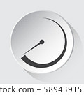 dial symbol - simple gray icon on white button 58943915