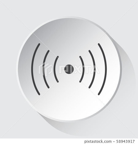 sound symbol - simple gray icon on white button sound symbol - simple gray icon on white button 58943917