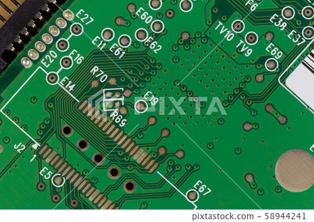 Electronic Printed Circuit Board with Electronic components Electronic Printed Circuit Board with Electronic components 58944241