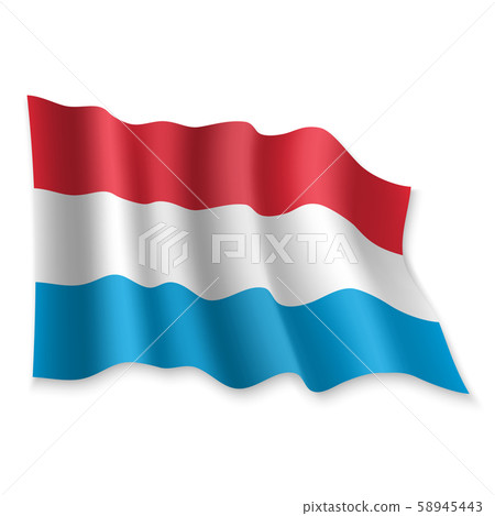 3D Waving Flag. Vector Illustration - Stock Illustration [58945443] - PIXTA