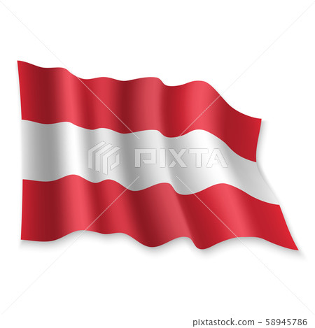 3D Waving Flag. Vector illustration 58945786