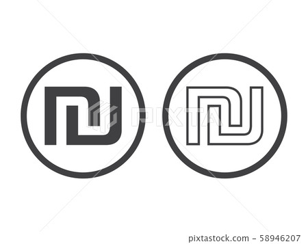 Israeli shekel currency symbol, vector illustration isolated on white 58946207
