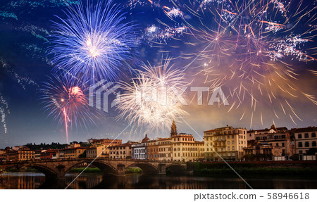 fireworks over Florence New Year destination fireworks over Florence New Year destination 58946618