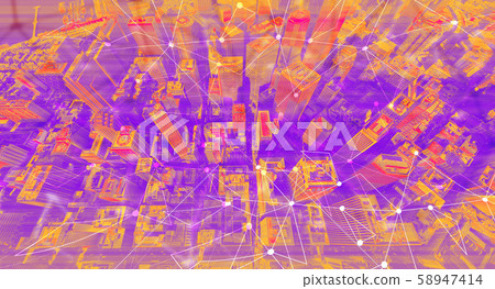 Technology neural network gradient San Francisco background Technology neural network gradient San Francisco background 58947414