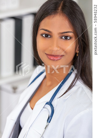 Asian Indian Female Woman Hospital Doctor Portrait 58948232