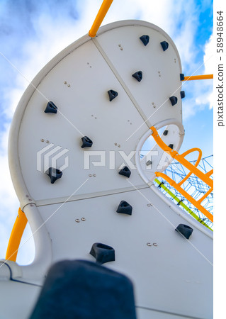 Climbing frame on a playground against sky in Utah 58948664
