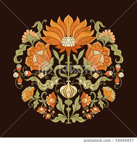 Tradition mughal motif, fantasy flowers Tradition mughal motif, fantasy flowers 58948957