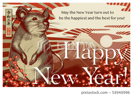 2020年新年賀卡模板“金鼠”新年快樂,用英語寫作 2020年新年賀卡模板“金鼠”新年快樂,用英語寫作 58948996