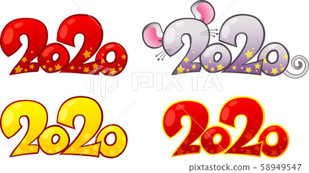 2020 Happy New Year Design Elements.  58949547