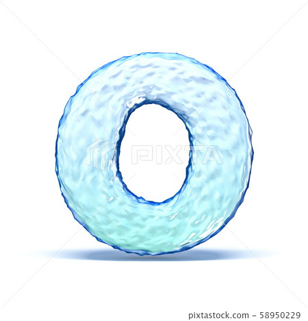 Ice crystal font letter O 3D Ice crystal font letter O 3D 58950229