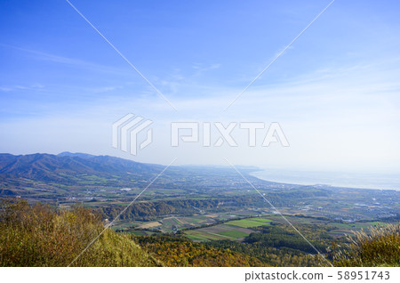 Uchiura Bay seen from Usu Volcano Observatory Uchiura Bay seen from Usu Volcano Observatory 58951743