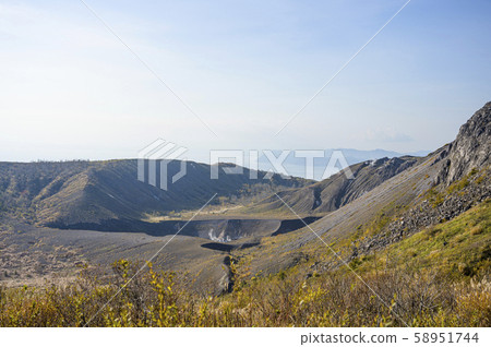 The crater seen from the Usu Volcano Observatory 58951744