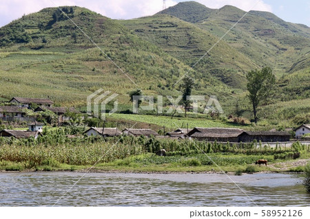 Rural village in North Korea 58952126