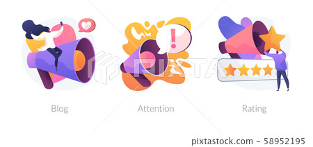 Social media behaviour vector concept metaphors Social media behaviour vector concept metaphors 58952195