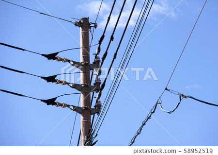 電線桿·電線 電線桿·電線 58952519