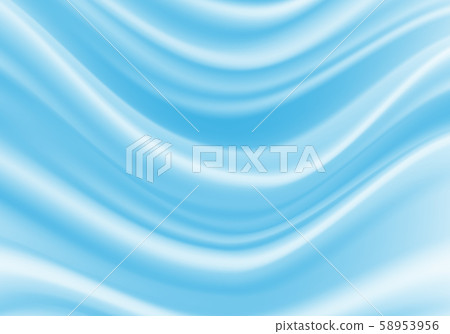 Realistic soft blue silk satin fabric wave luxury background vector illustration. Realistic soft blue silk satin fabric wave luxury background vector illustration. 58953956