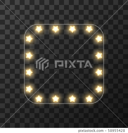 Christmas lights isolated on transparent background, vector illustration Christmas lights isolated on transparent background, vector illustration 58955428