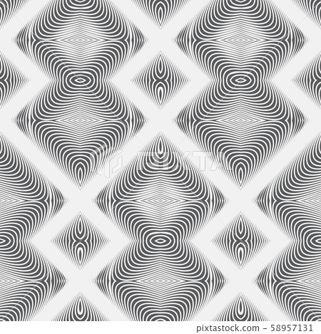 Seamless vector pattern with wavy stripe. Seamless vector pattern with wavy stripe. 58957131