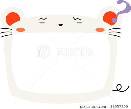 鼠標白板框架框架可愛插圖公告板 鼠標白板框架框架可愛插圖公告板 58957299