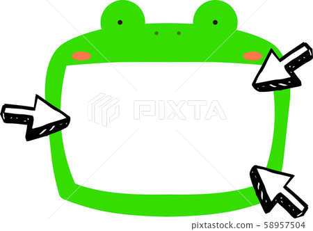 Whiteboard frame frame cute illustration bulletin board 58957504