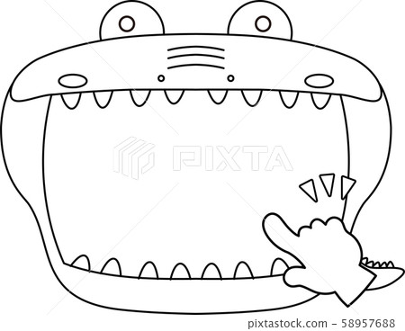 Cat white board frame frame cute illustration 58957688