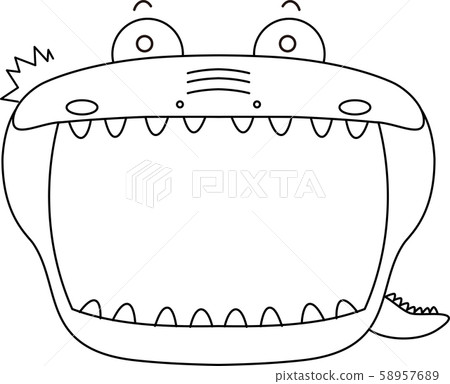 Cat white board frame frame cute illustration 58957689