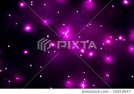 cold white led string lights purple background 58958647