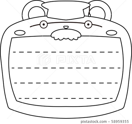 Bear notepad frame frame cute illustration 58959355