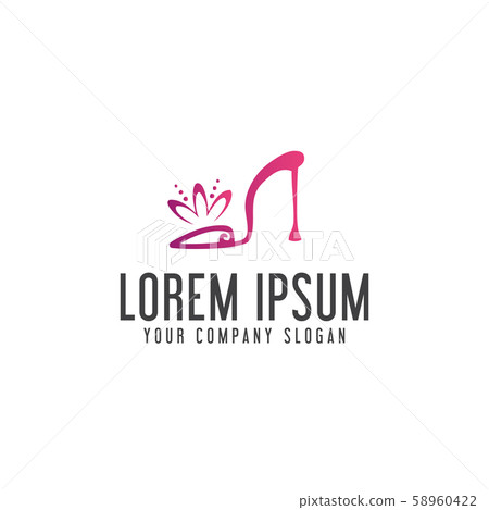 shoes accessories logo. design concept template 58960422