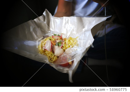 Red pork noodles at Ban Pin Railway Station Red pork noodles at Ban Pin Railway Station 58960775