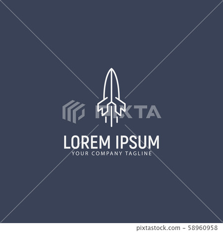 rocket launch logo. star up logo design concept rocket launch logo. star up logo design concept 58960958