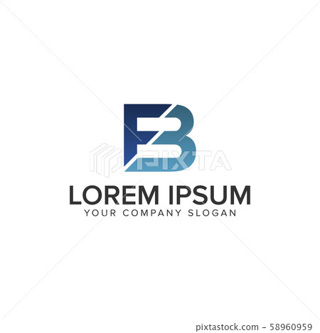 letter FB logo design concept template 58960959