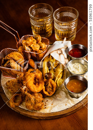 beer plate on the wooden background beer plate on the wooden background 58961799