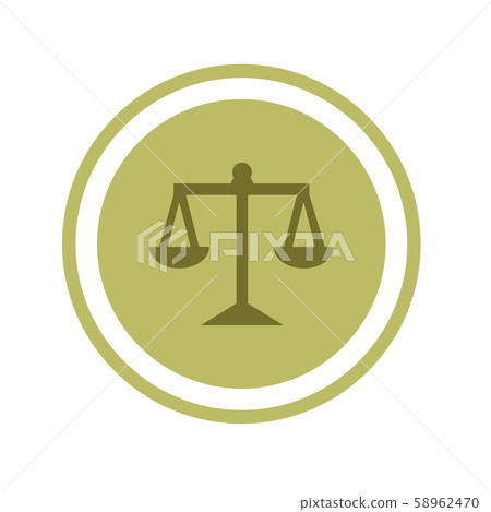 vector flat icon Scales of Justice - Stock Illustration [58962470] - PIXTA