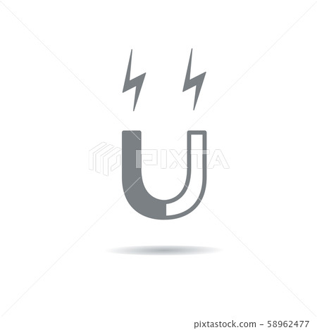 Simple vector icon of Magnet. Vector Illustration 58962477