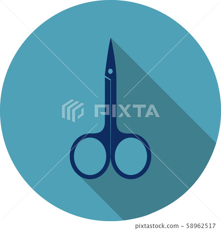 Vector scissors with cut lines isolated on white 58962517