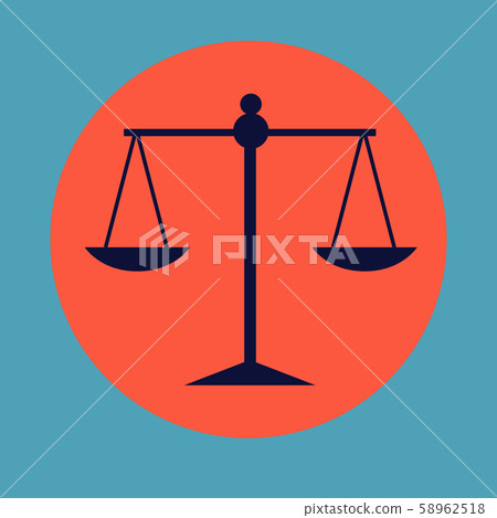 vector flat icon Scales of Justice 58962518