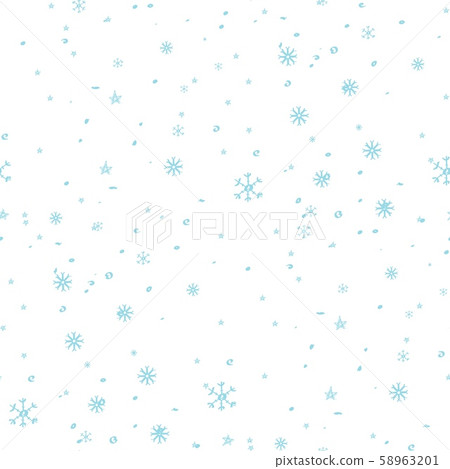 Snowflakes Seamless Pattern. Geometric Background 58963201